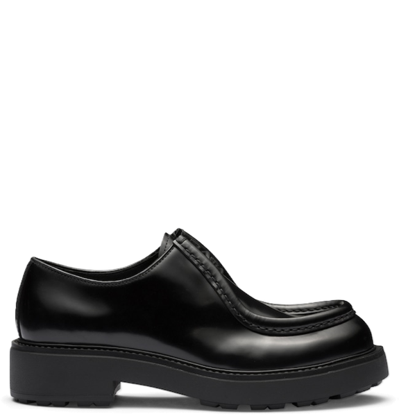  Giày Nam Prada Diapason Opaque Brushed Leather Lace-up 'Black' 