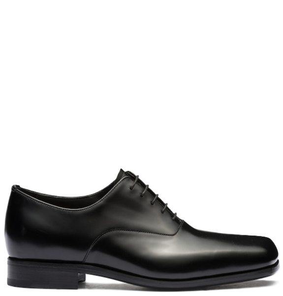  Giày Nam Prada Brushed Leather Oxford 'Black' 