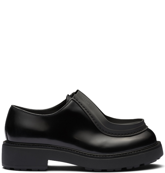  Giày Nam Prada Diapason Opaque Brushed Leather Lace-up 'Black' 