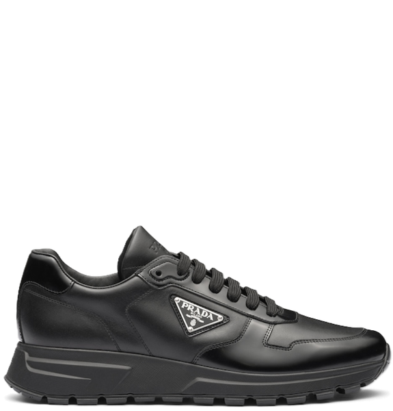  Giày Nam Prada Leather Sneakers 'Black' 