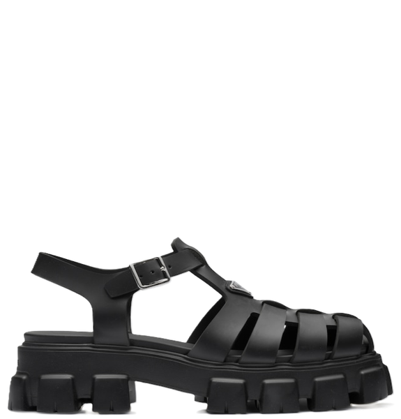  Dép Nam Prada Rubber Sandals 'Black' 