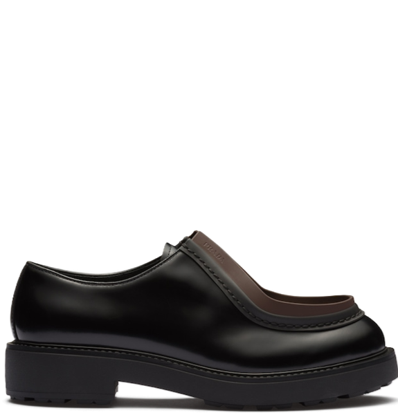  Giày Nam Prada Diapason Opaque Brushed Leather Lace-up 'Black' 