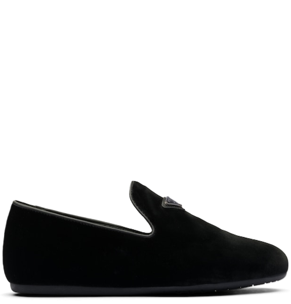  Giày Nam Prada Velvet Slip-on Shoes 'Black' 