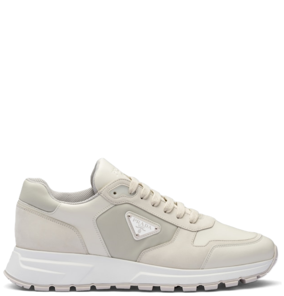  Giày Nam Prada Nubuck And Nylon High-top 'White' 