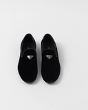  Giày Nam Prada Velvet Slip-on Shoes 'Black' 