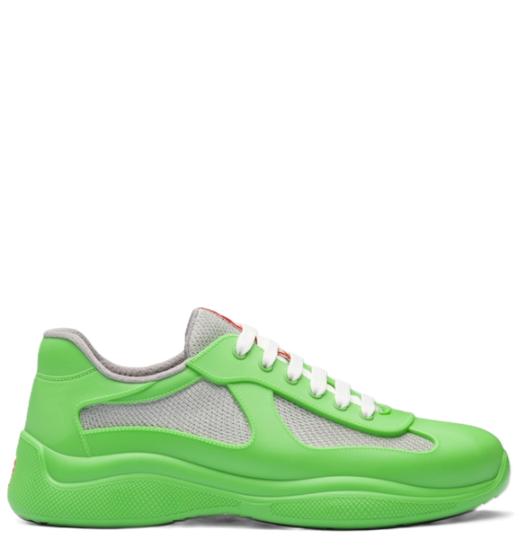  Giày Nam Prada America's Cup Soft Rubber And Bike Fabric 'Apple green' 
