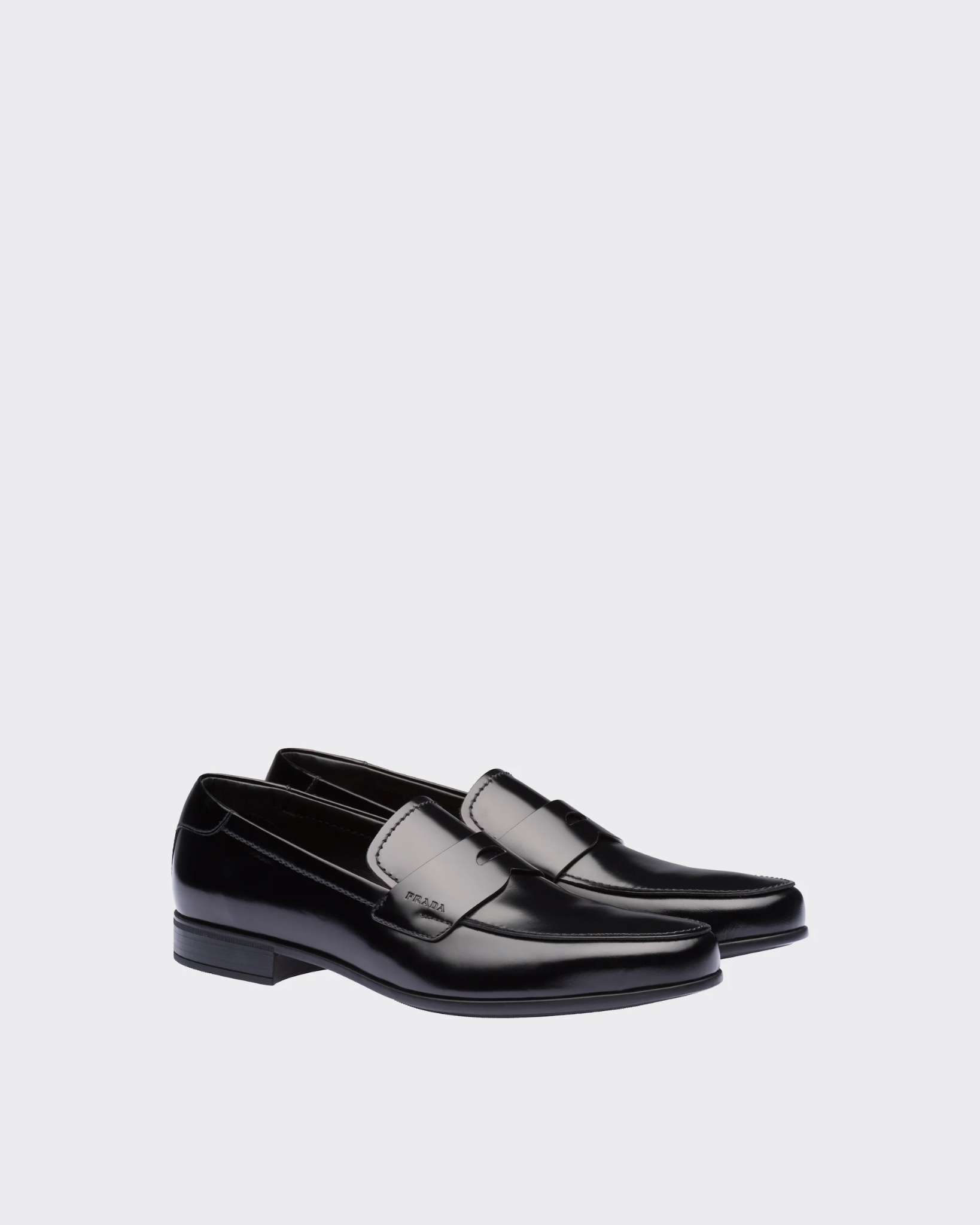 Giày Prada Nam Unlined Brushed Leather Loafers Black 2DC213-P39-F0002- –  LUXITY