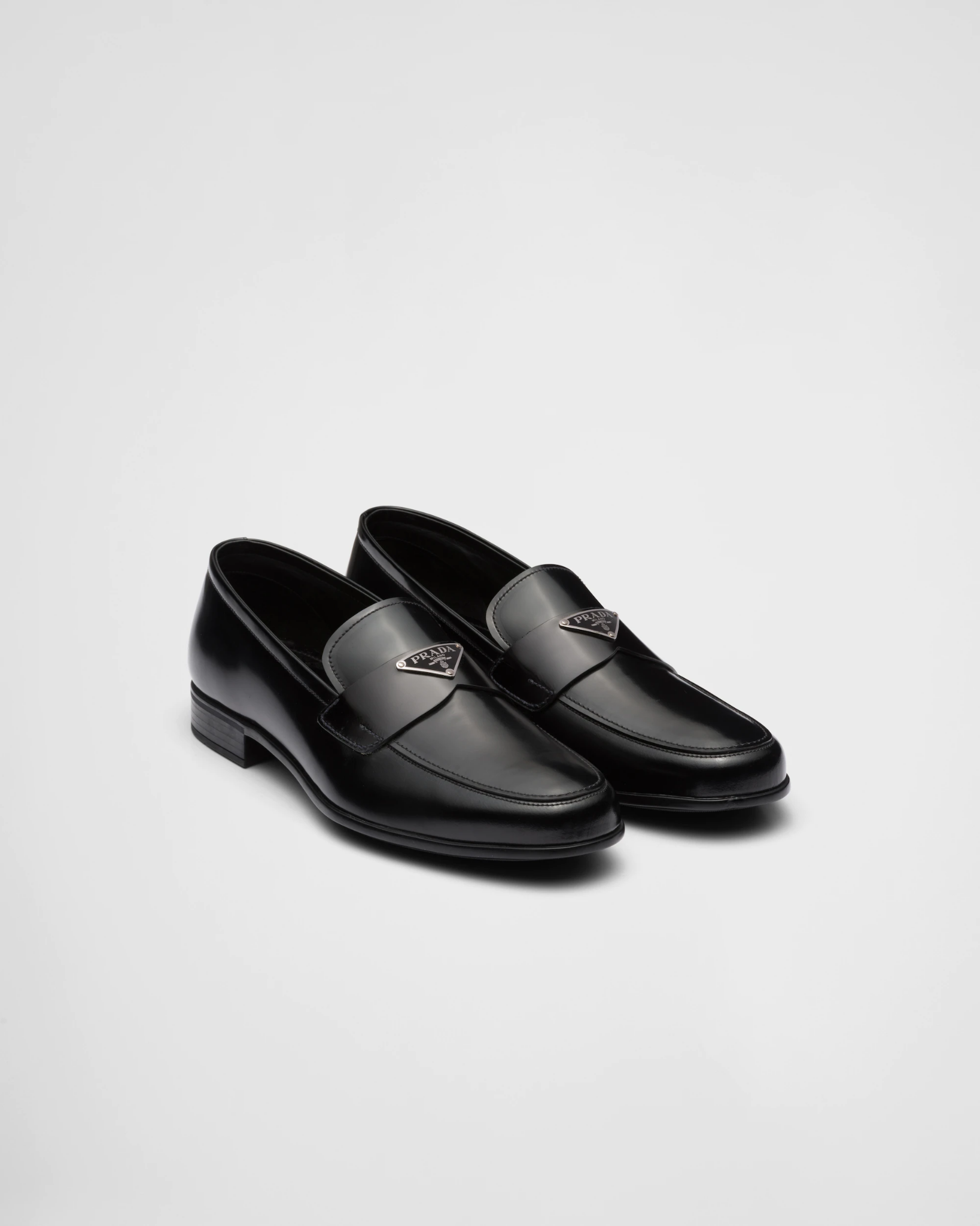 PRADA SPORT Velcro Leather ものたりない Loafers black