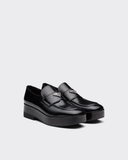  Giày Nam Prada Brushed Leather Loafers 'Black' 