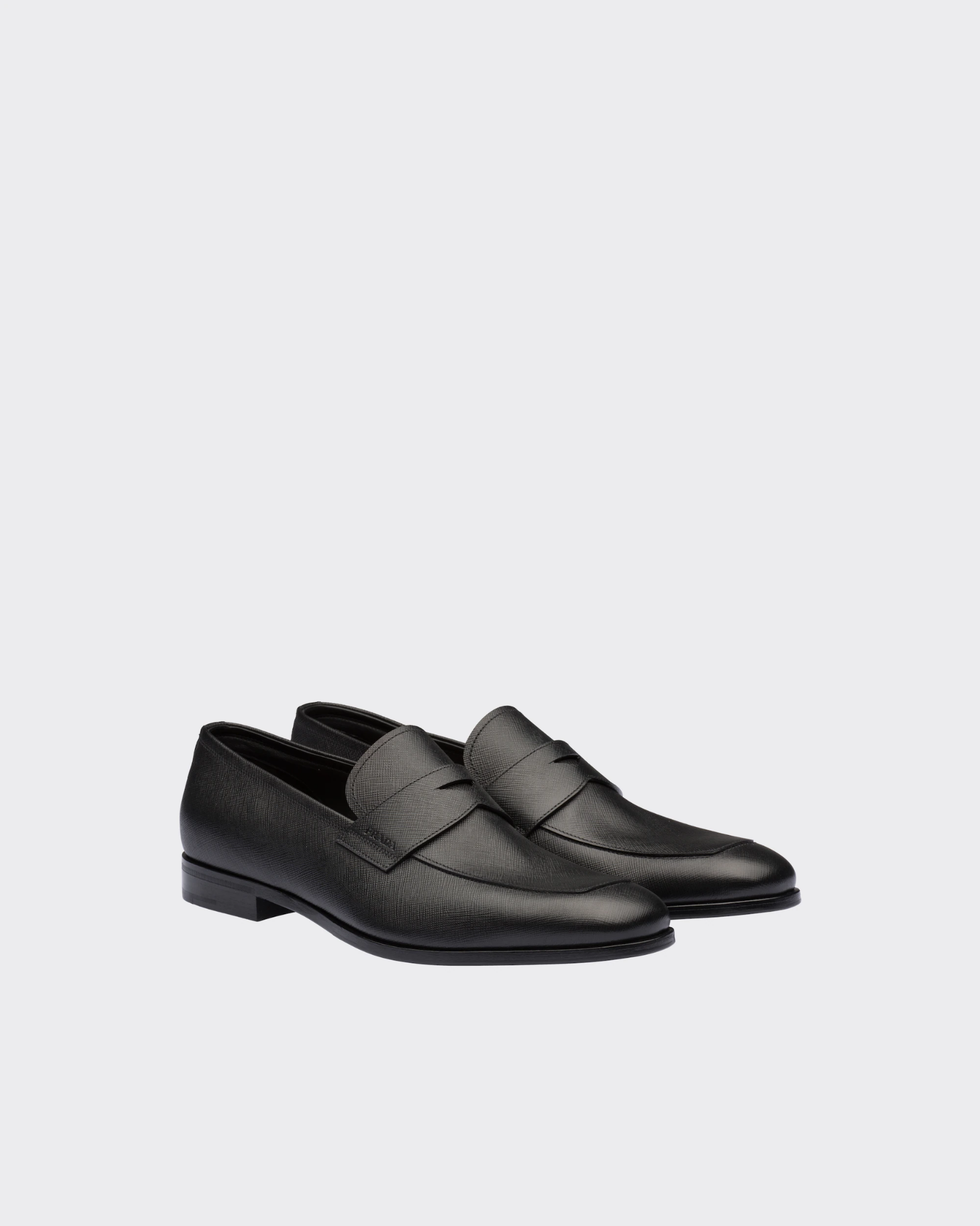  Giày Nam Prada Saffiano Leather Loafers 'Black' 