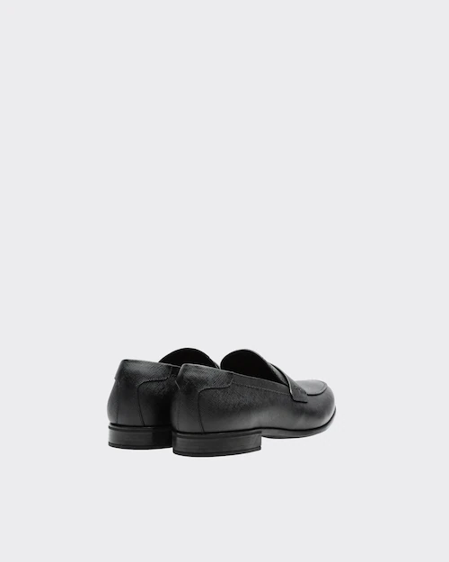  Giày Nam Prada Saffiano Leather Loafers 'Gray' 