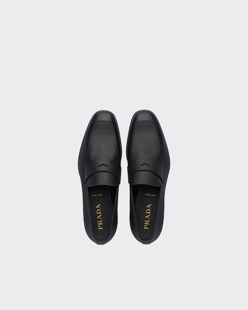  Giày Nam Prada Saffiano Leather Loafers 'Black' 