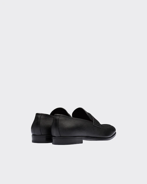  Giày Nam Prada Saffiano Leather Loafers 'Black' 
