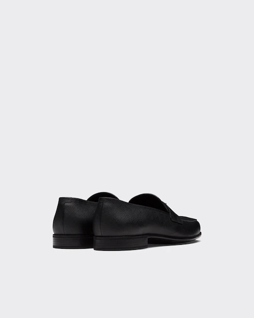  Giày Nam Prada Saffiano Leather Loafers 'Black' 