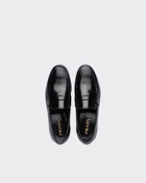  Giày Nam Prada Unlined Brushed Leather Loafers 'Black' 