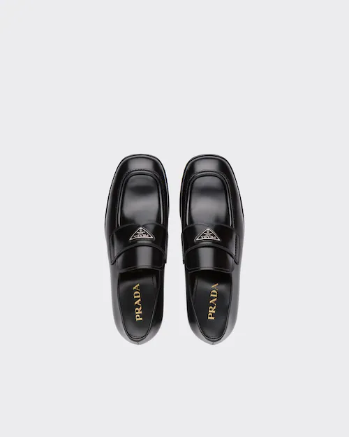  Giày Nam Prada Brushed Leather Loafers 'Black' 