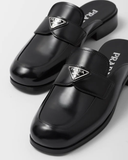  Giày Prada Nữ Brushed Leather Mules Black 