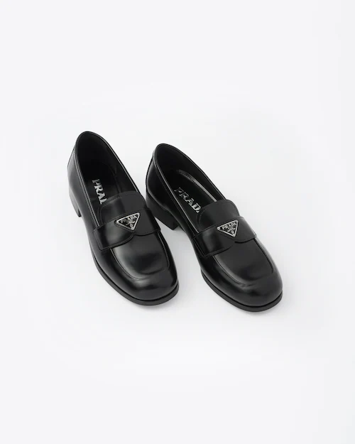  Giày Prada Nữ Brushed Leather Mules Black 