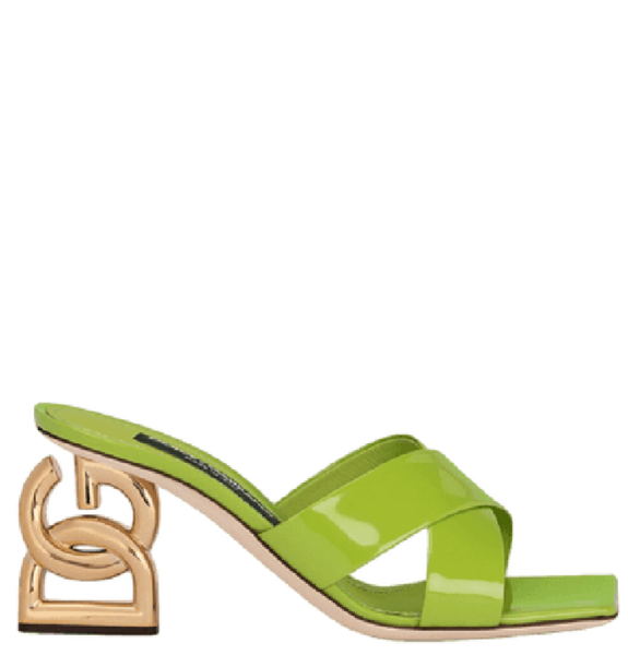  Giày Nữ Dolce & Gabbana Polished Calfskin Mules 'Vintage' 