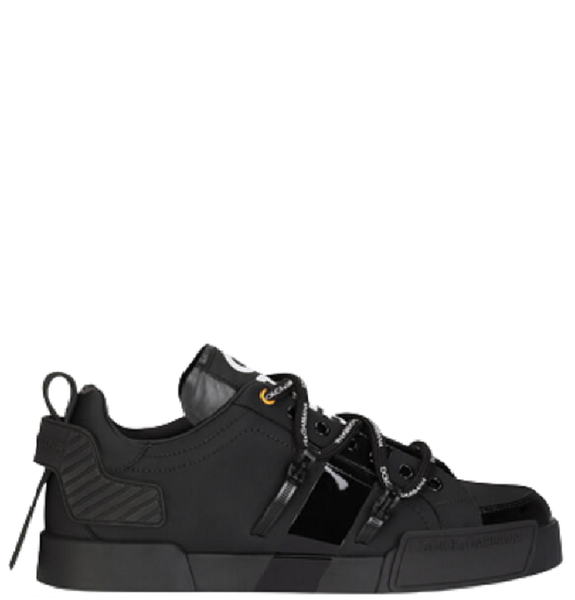  Giày Nam Dolce & Gabbana Portofino Calfskin Patent Leather 'Black White' 