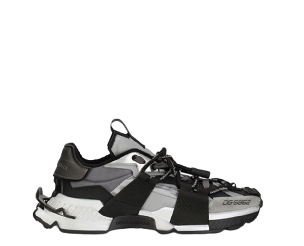 Giày Nam Dolce & Gabbana Mixed Materials Space Black Silver 