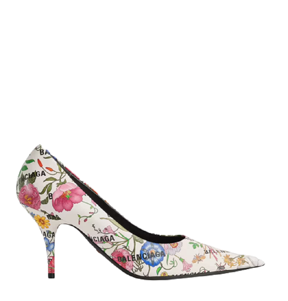  Giày Nữ Balenciaga The Hacker Project Knife Pump Flora Print 'Black' 