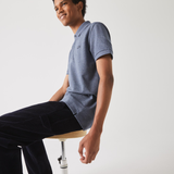  Áo Lacoste Paris Stretch Cotton Piqué Polo Shirt 'Blue' 