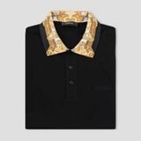  Áo Nam Versace Logo Embroidered Polo 'Black' 