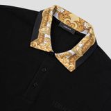  Áo Nam Versace Logo Embroidered Polo 'Black' 