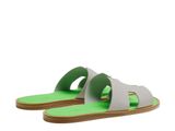  Dép Nam Hermes Izmir Sandal 'Gris Quartz Vert Fluo' 