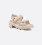  Dép Nữ Dior Dioract Platform Sandal 'Light Biscuit' 