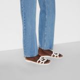  Dép Nữ Gucci Interlocking G Slide Sandal 'White' 