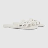  Dép Nữ Gucci Interlocking G Slide Sandal 'White' 