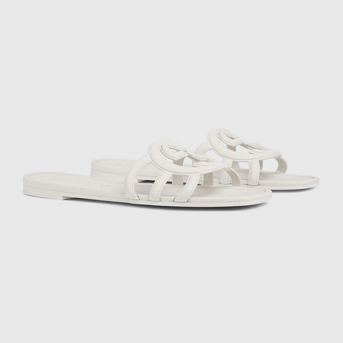  Dép Nữ Gucci Interlocking G Slide Sandal 'White' 