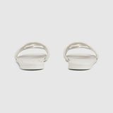  Dép Nữ Gucci Interlocking G Slide Sandal 'White' 