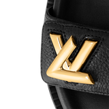  Dép Nữ Louis Vuitton LV Sunset Flat Comfort Sandals 'Black' 