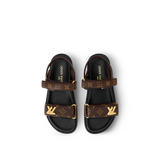  Dép Nữ Louis Vuitton LV Sunset Flat Comfort Sandals 'Brown' 