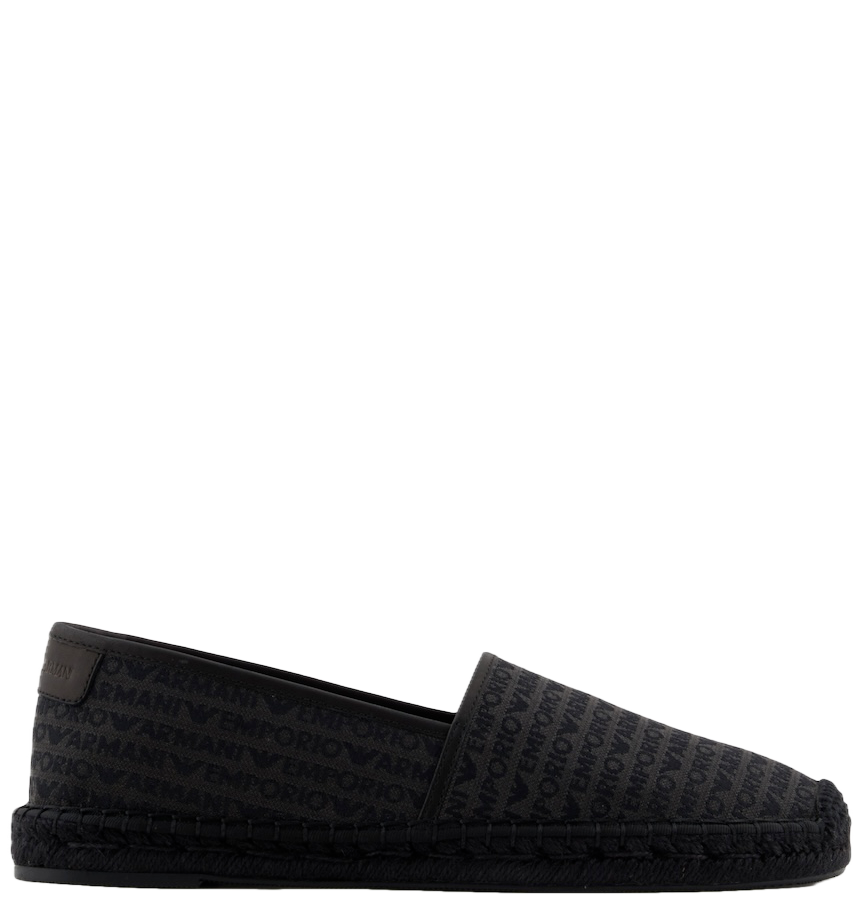  Giày Nam Emporio Armani Jacquard Espadrilles 'Black' 