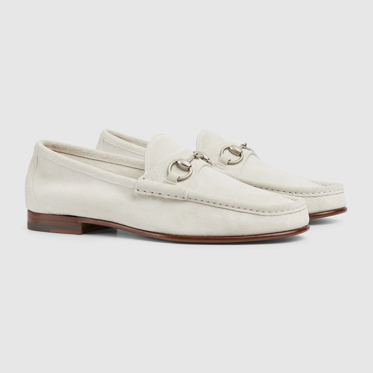  Giày Nam Gucci Horsebit 1953 Loafer 'Light Grey' 