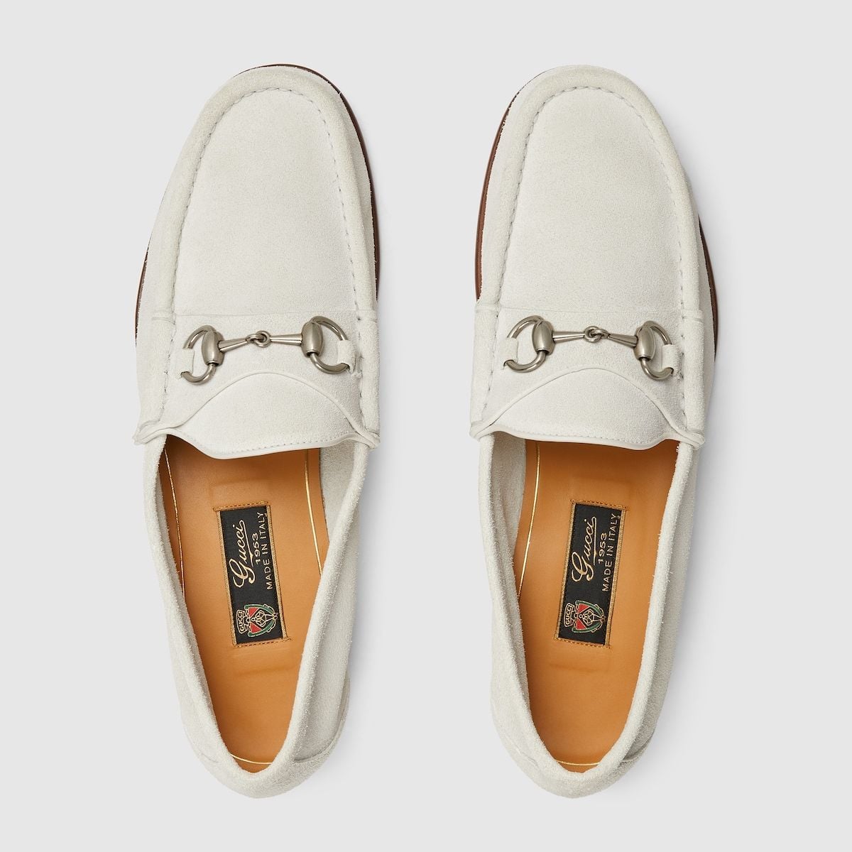  Giày Nam Gucci Horsebit 1953 Loafer 'Light Grey' 