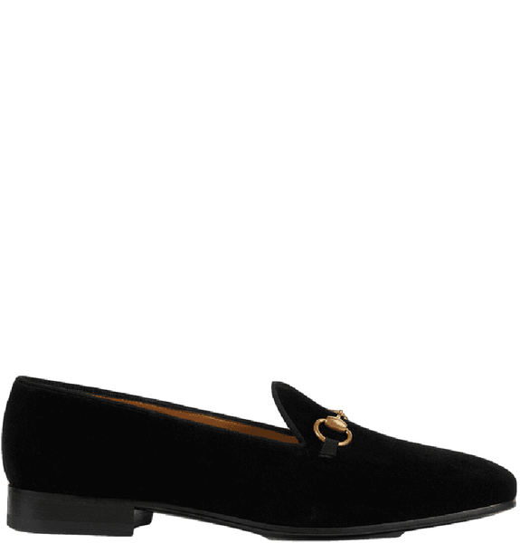  Giày Nam Gucci Loafer With Horsebit 'Black Velvet' 