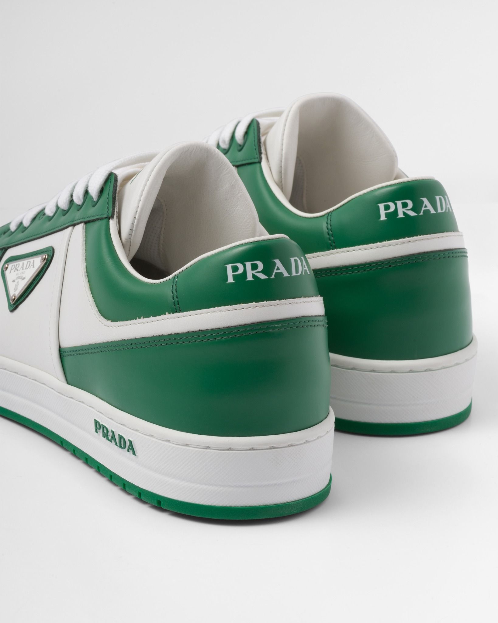  Giày Nam Prada Downtown Leather Sneakers 'Green' 