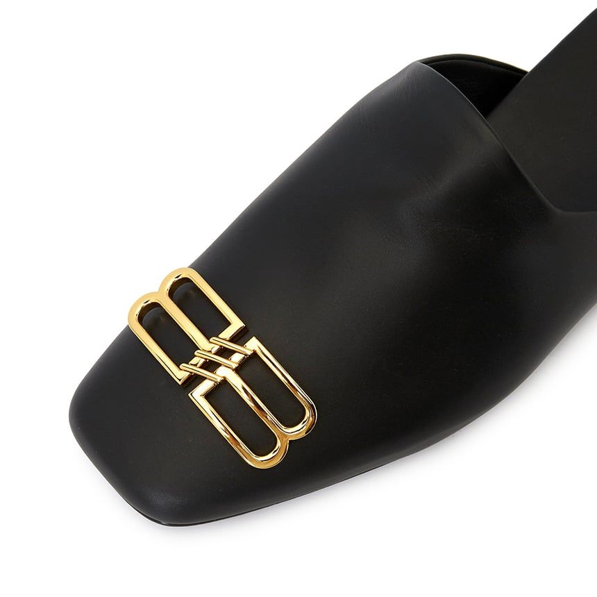  Giày Nữ Balenciaga Cozy BB Mule Slippers 'Black' 