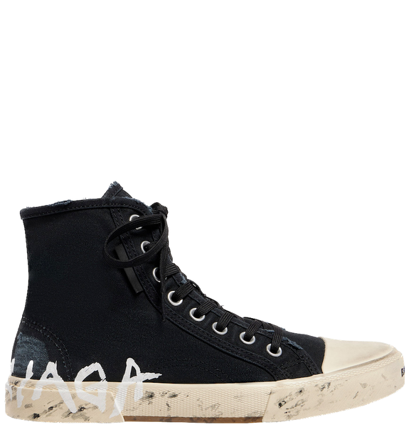  Giày Nữ Balenciaga Paris High Top Graffiti Trainers 'Black' 