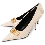  Giày Nữ Balenciaga Square Knife BB Pumps 'Beige' 