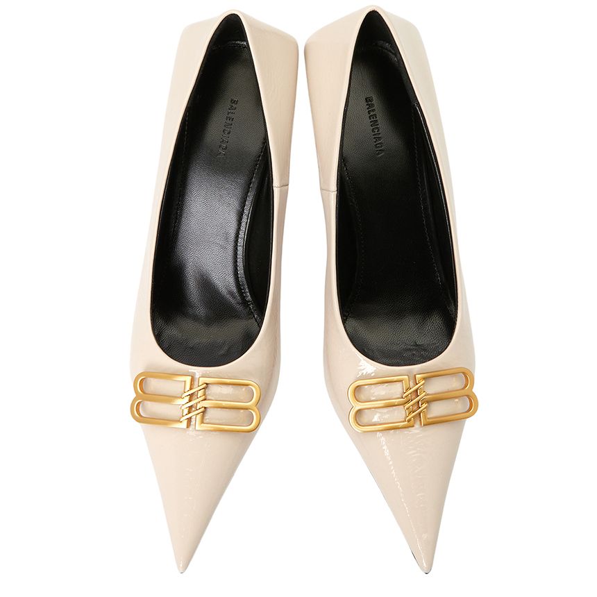  Giày Nữ Balenciaga Square Knife BB Pumps 'Beige' 