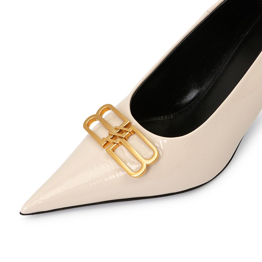  Giày Nữ Balenciaga Square Knife BB Pumps 'Beige' 