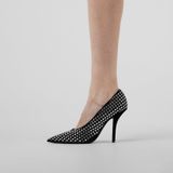  Giày Nữ Burberry Crystal Detail Leather Point-toe Pumps 'Black' 