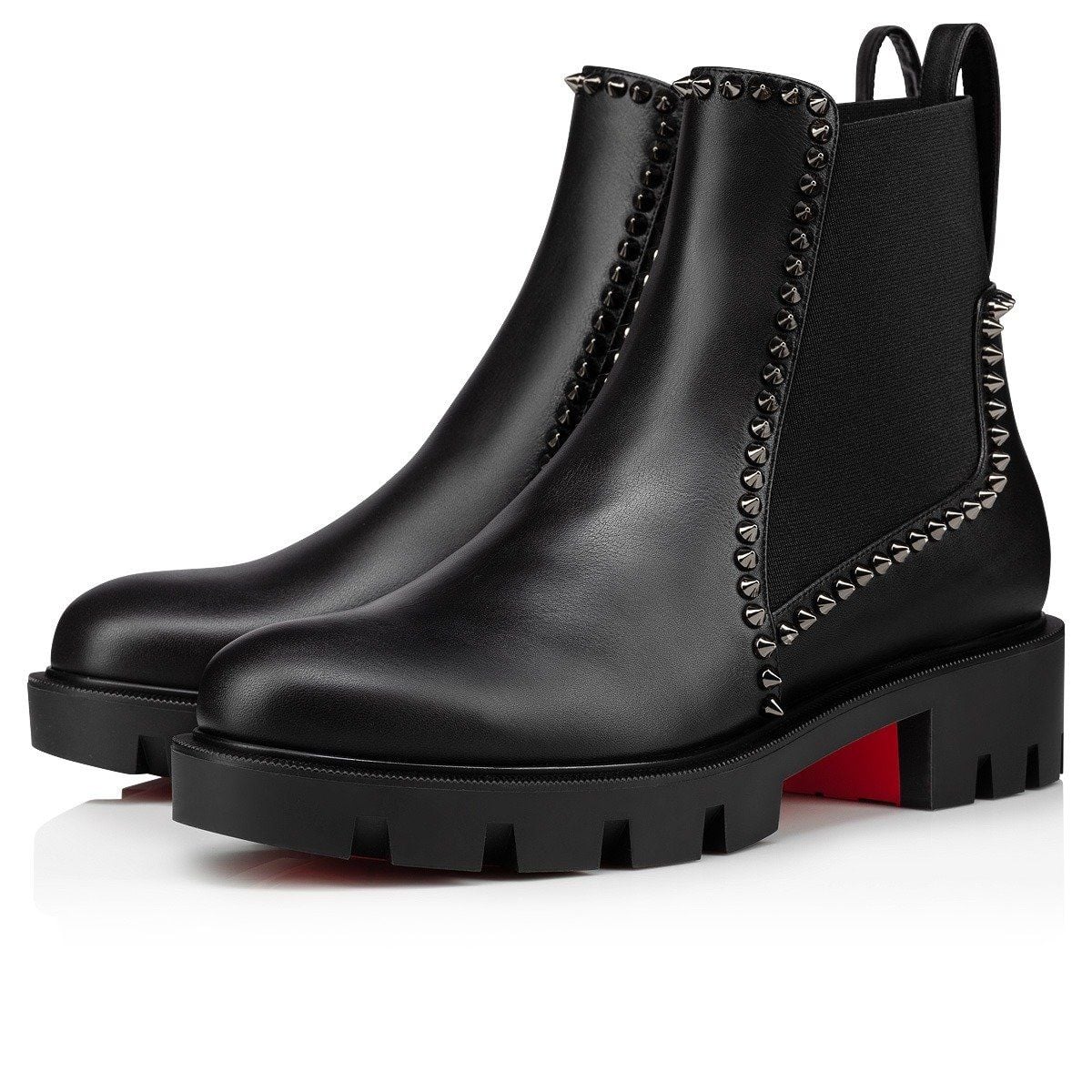  Giày Nữ Christian Louboutin Out Lina Spike Lug 'Black' 