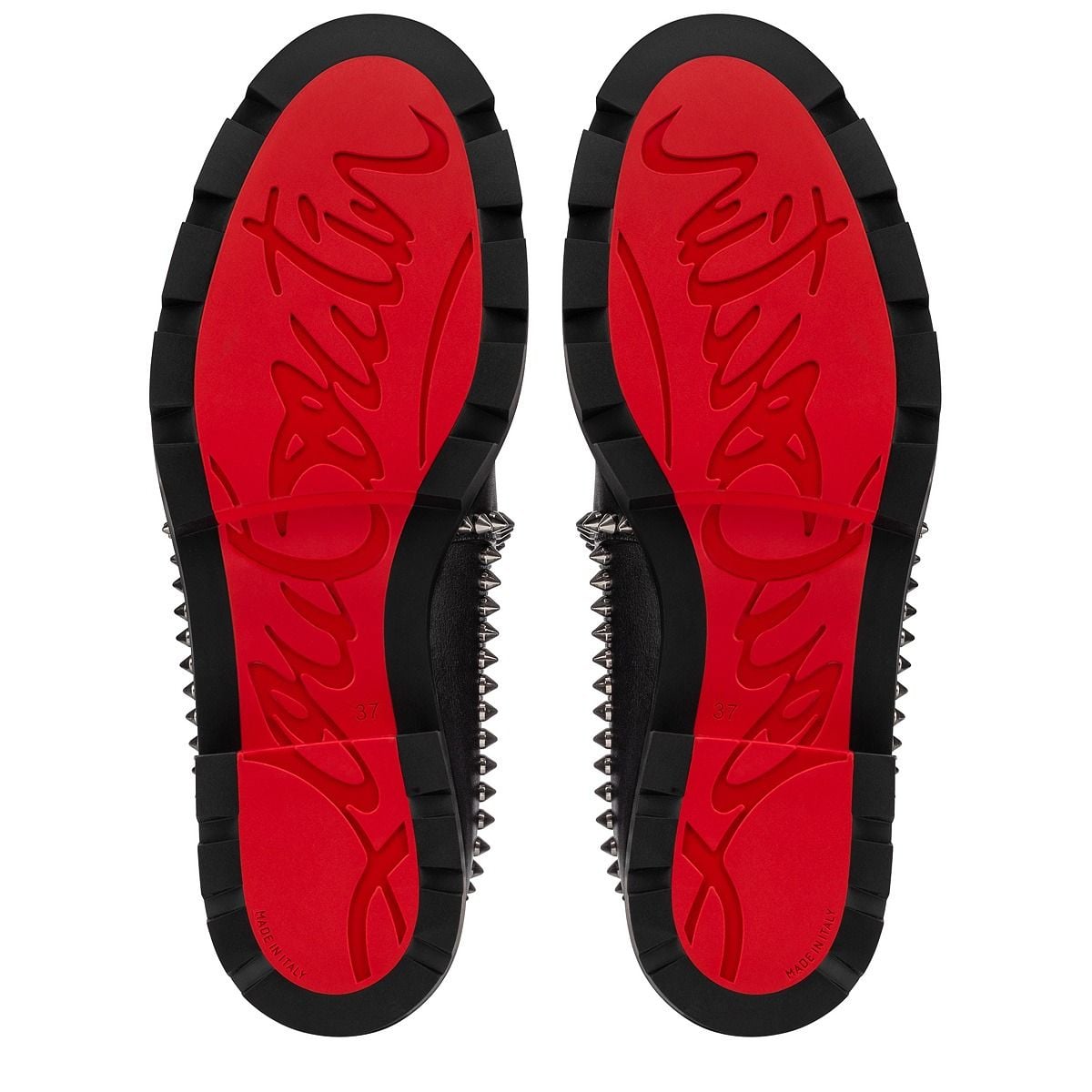  Giày Nữ Christian Louboutin Out Lina Spike Lug 'Black' 